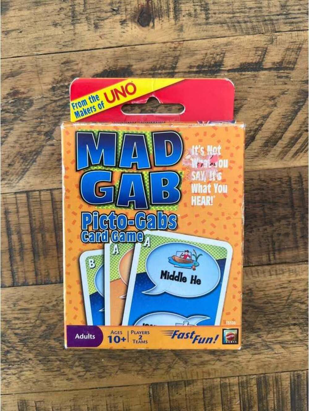 Mattel Mad Gab Picto-Gabs Card Game T5135